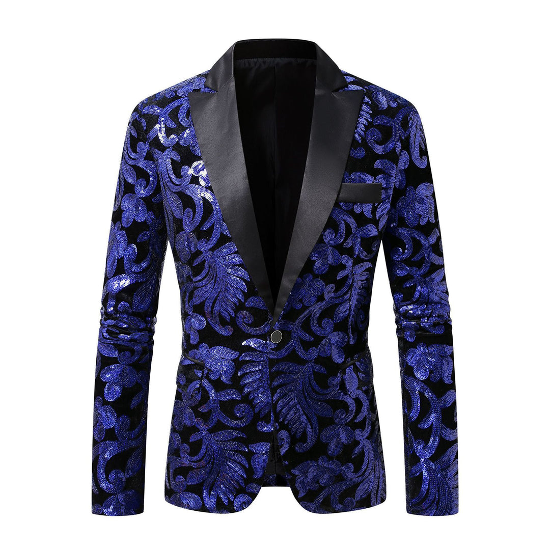 Elegant sequin blazer for men with luxurious floral design Lune London