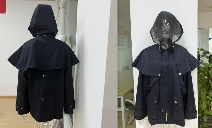 veste de randonnée imperméable pour femmes avec un design de capuche innovant Lune London