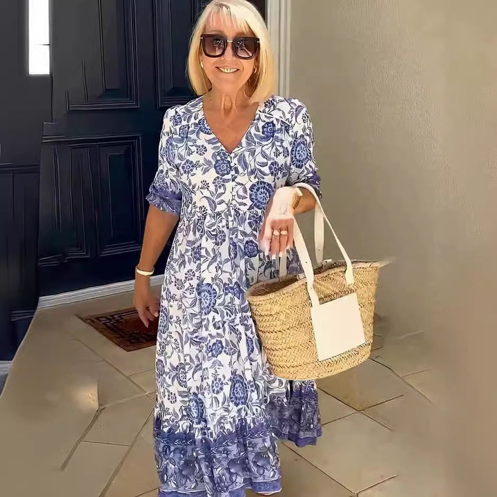 Chic and stylish floral patterned midi dress for women