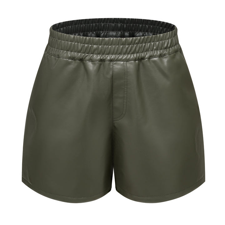 High-waisted fashion shorts for women in faux leather Lune London