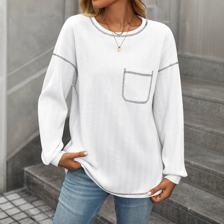 Comfortable long sleeve sweater for ladies with chest pocket Lune London
