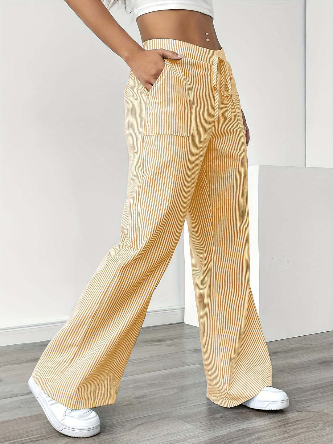 Wide Striped Trousers for Women Lune London