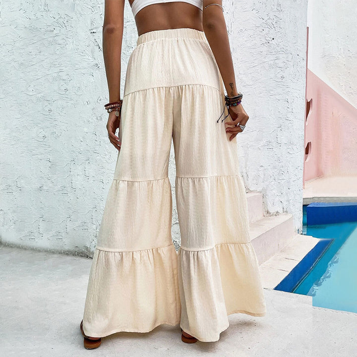 Pantalons palazzo larges pour femmes avec design en couches et ceinture élastique Chic & Stil