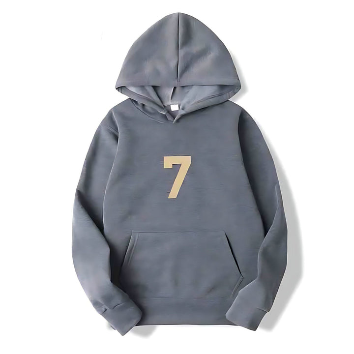 Women's hoodie with sporty design and numeric print Chic & Stil