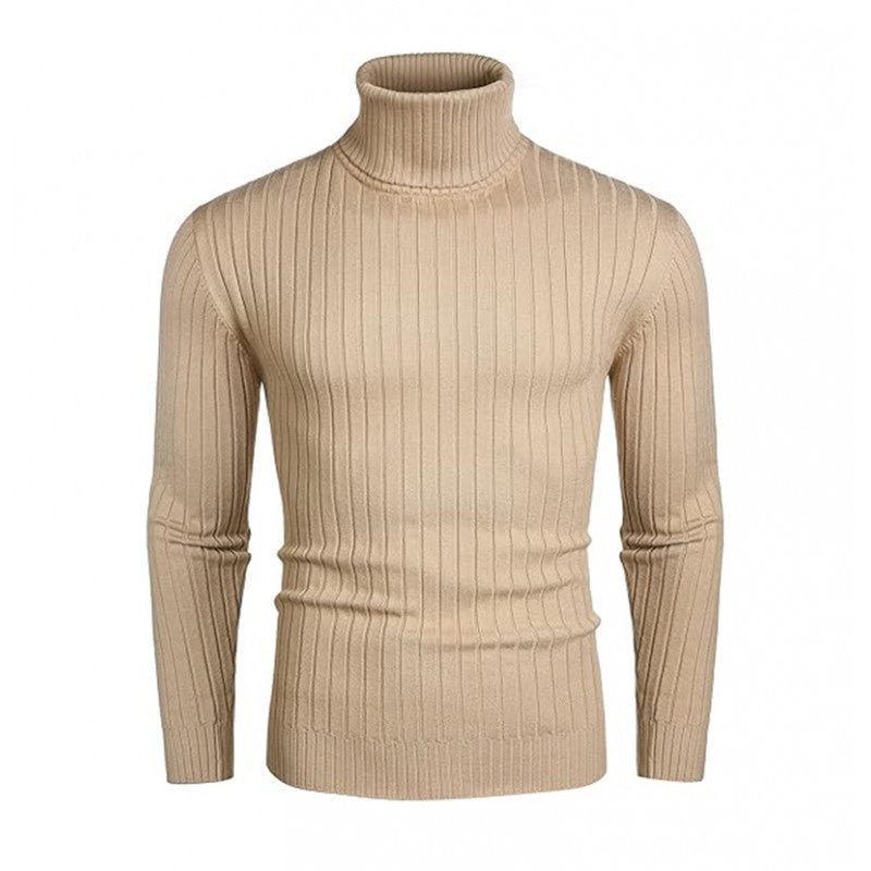 Elegant men's ribbed fine knit turtleneck sweater Lune London