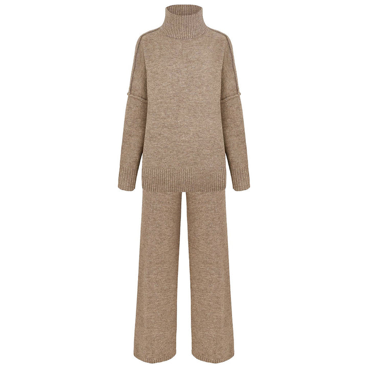 Ensemble Tricot Élégant pour Femmes avec Col Élevé et Coupe Ample Chic & Stil