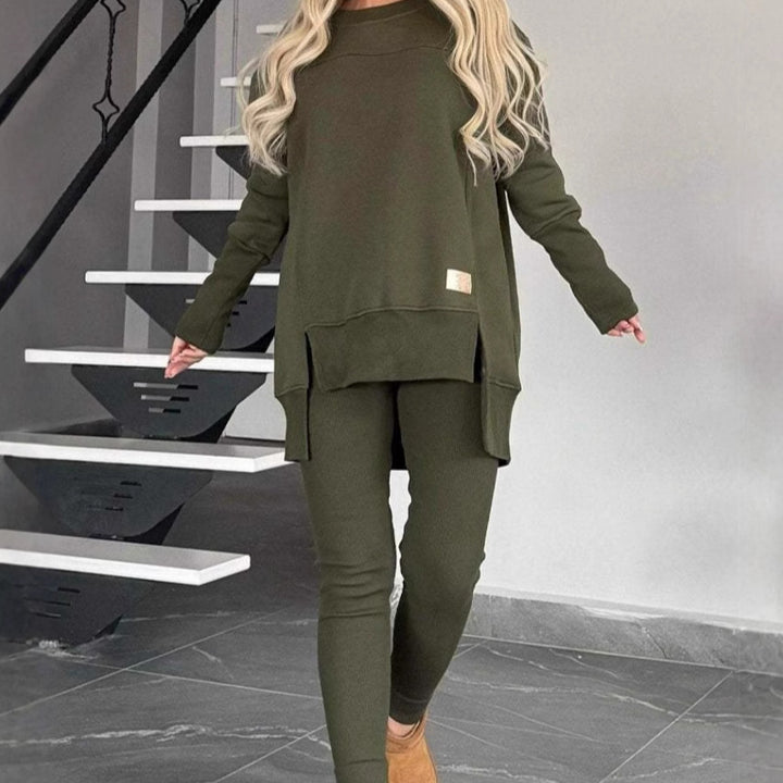 Cozy thick knit loungewear set for women Lune London