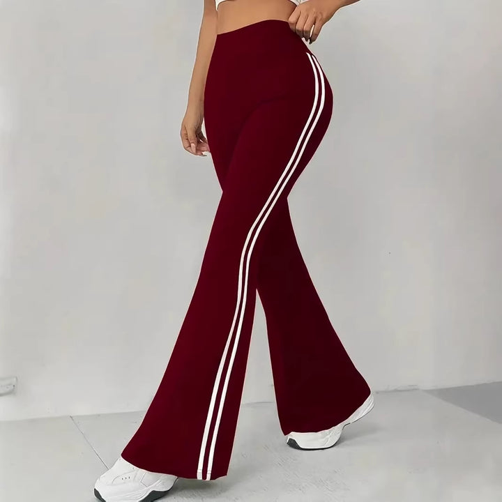 Leggings sportives bootcut pour femmes avec rayures Chic & Stil
