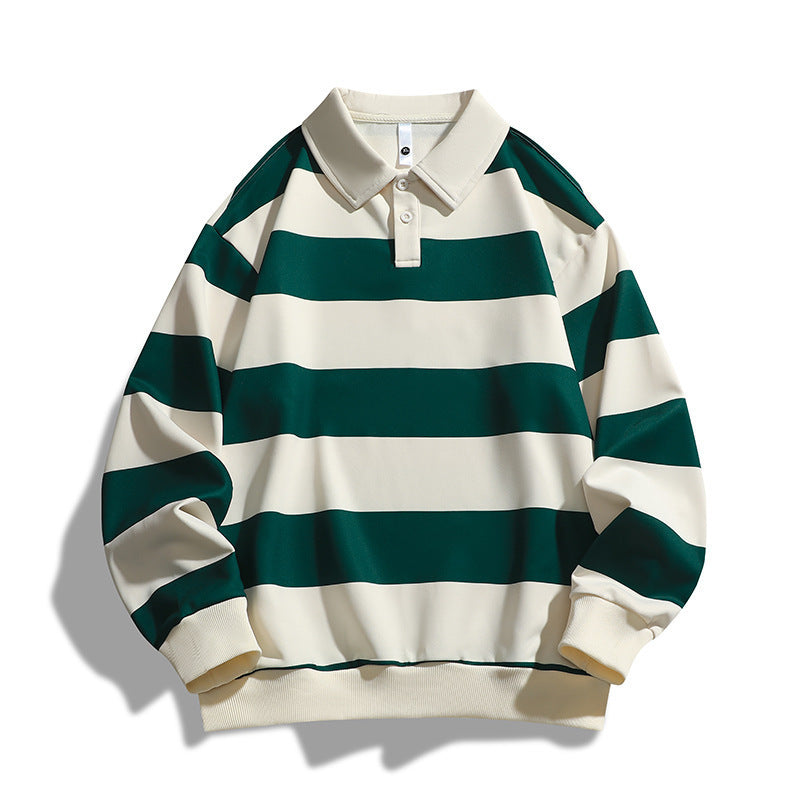 Lune London Women's Block Stripe Polo Sweatshirt