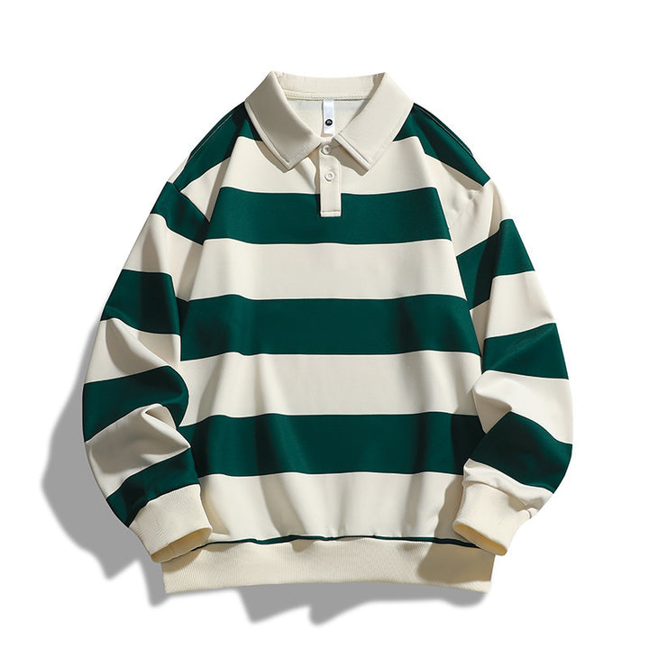 Lune London Women's Block Stripe Polo Sweatshirt