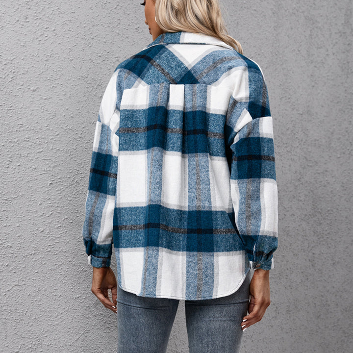 Plaid overshirt for women casual fit Lune London