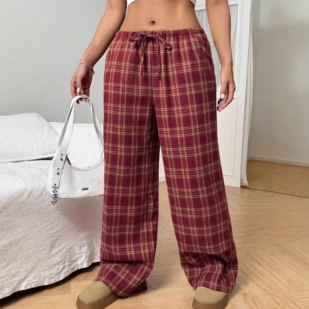 Casual checkered lounge pants women Chic and Style