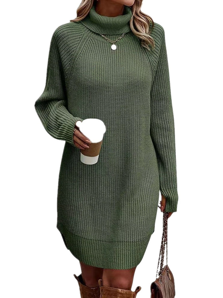 Knit dress for women with high collar Lune London