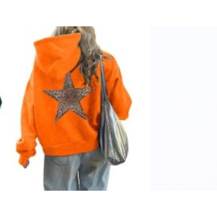 Women’s Hoodie with Glittering Star Motif Lune London