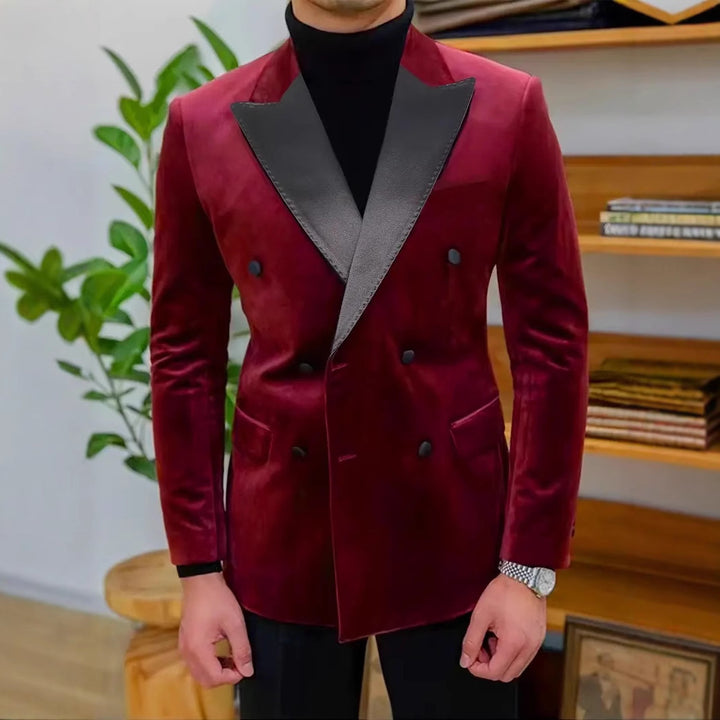 Elegant velvet jacket for men with satin collar Lune London