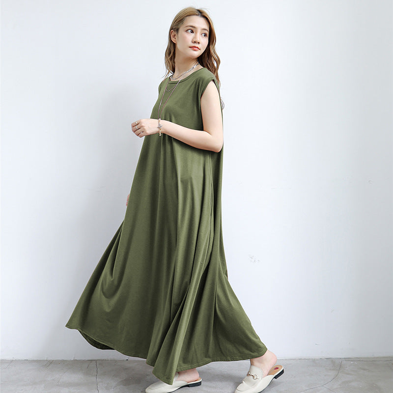 Ladies Elegant Maxi Dress Sleeveless Lune London
