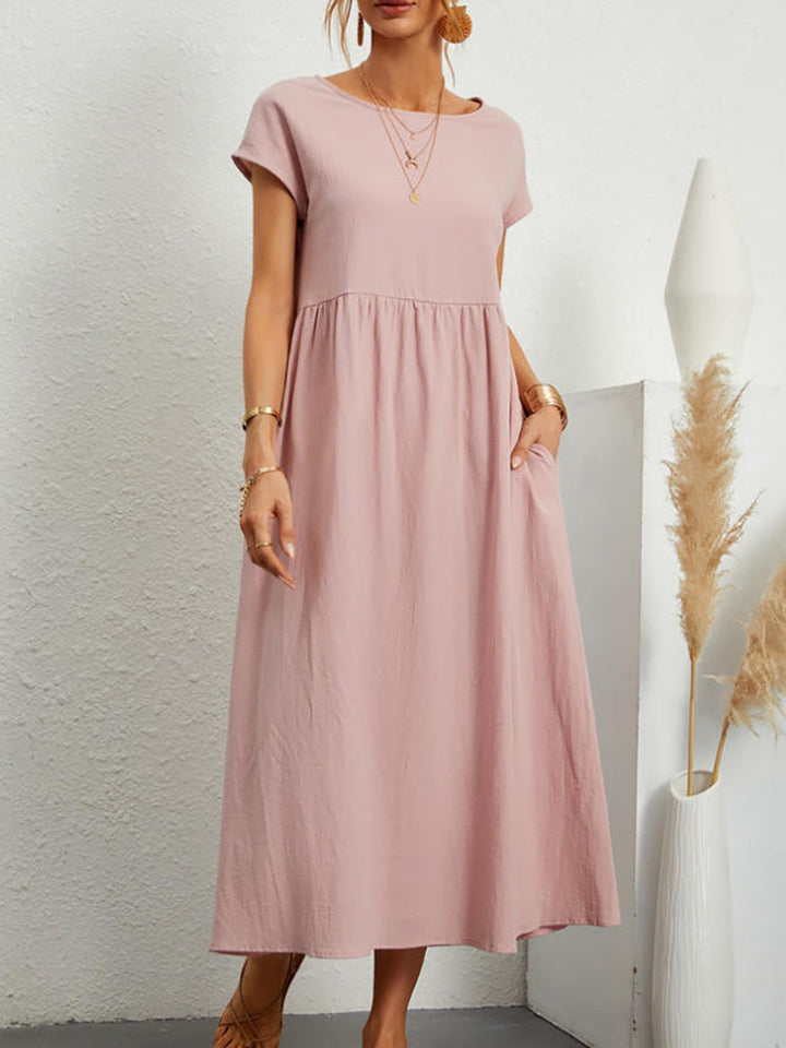 Women’s Midi Dress with Casual Cut and Side Pockets Lune London