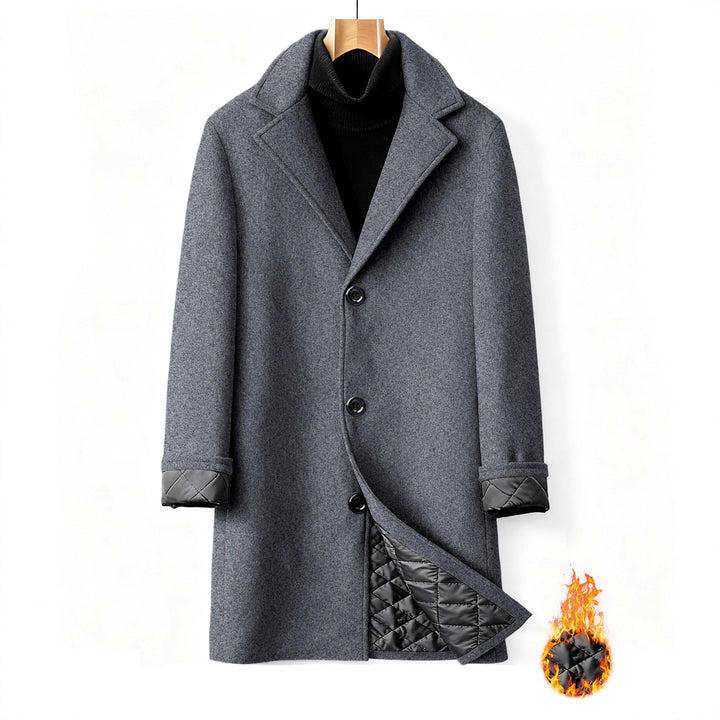 Elegant long coat for men with a modern cut and optimal wearing comfort Lune London