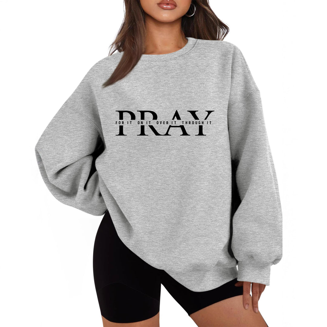 Sweatshirt femme à coupe oversize et impression inspirante Chic & Stil
