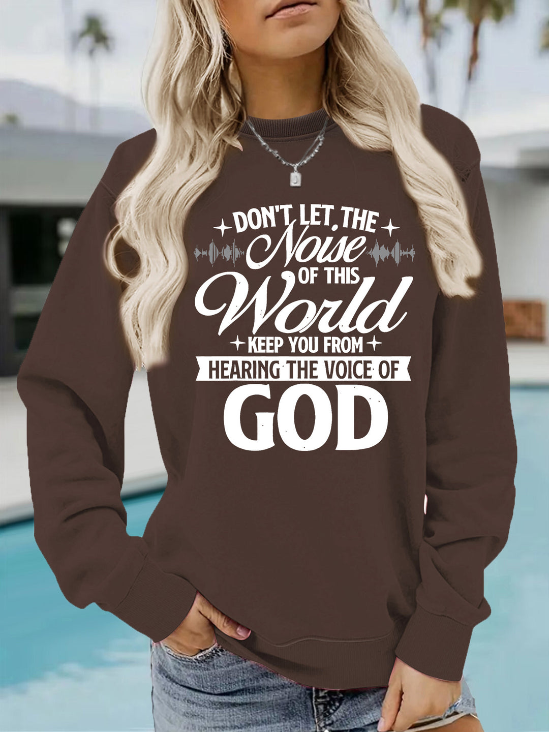 Sweatshirt pour femmes avec imprimé inspirant et coupe confortable Chic & Stil