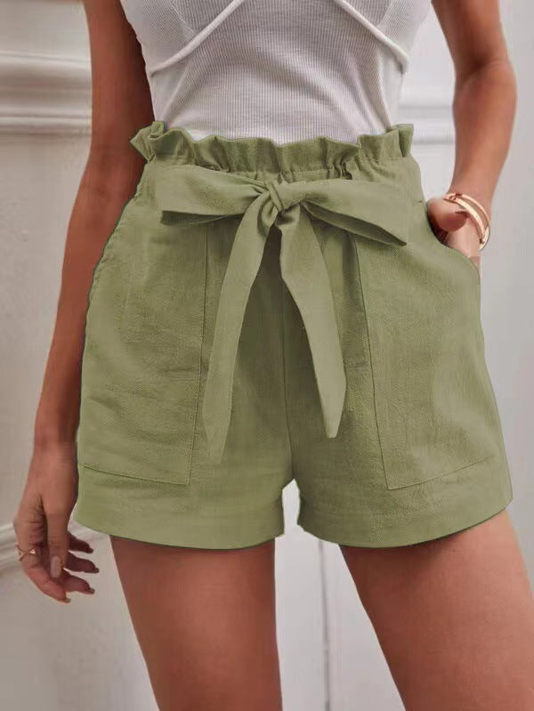 Tailored Shorts for Women with Tie and Practical Pockets Lune London
