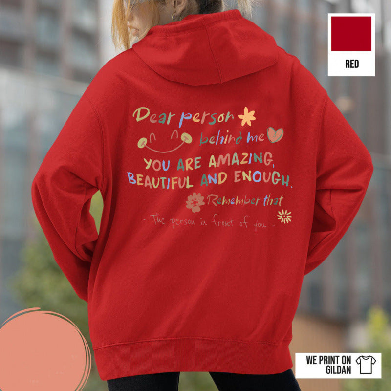 Women's Hooded Sweatshirt with Motivational Print and Comfortable Fit Lune London