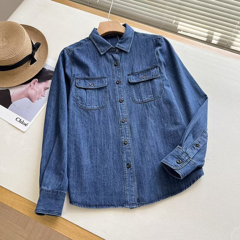 Blouse décontractée pour femmes avec poches poitrine pratiques Chic & Stil