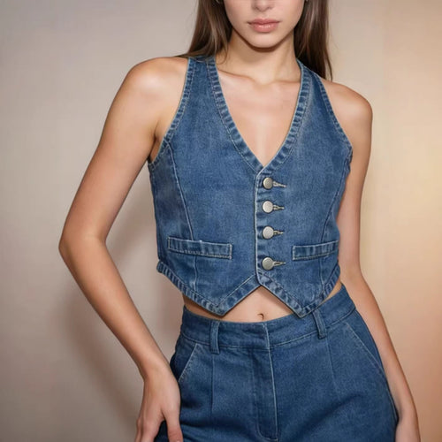 Ladies Jeans Vest Lune London