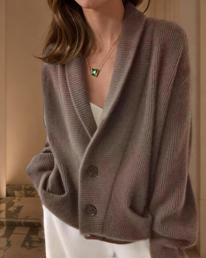 Women's knitted jacket with elegant button details and a relaxed fit Lune London
