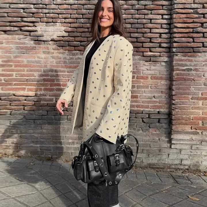 Oversized blazer for women with luxurious applications Lune London
