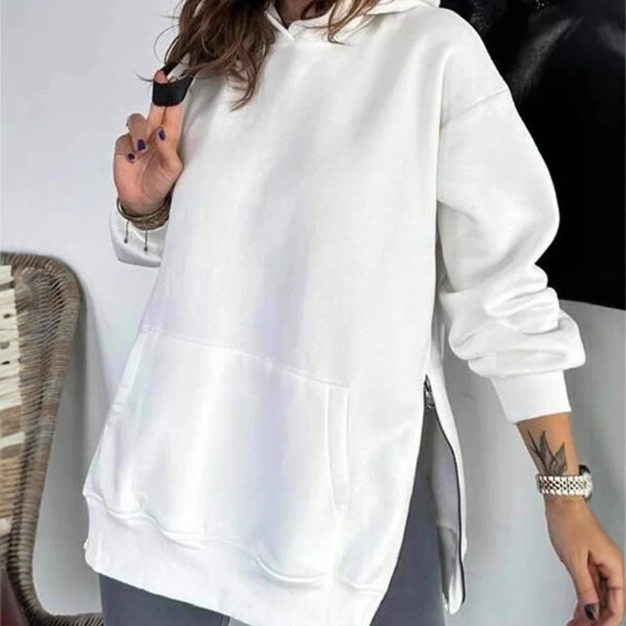 Women's Oversized Hoodie with Side Zips and Universal Fit Lune London