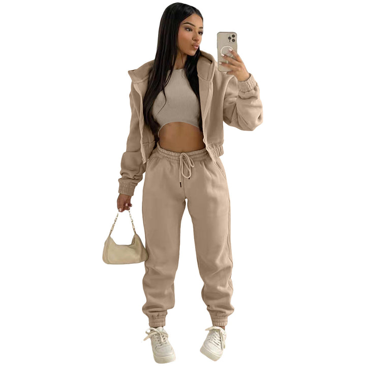 Women's Stylish Tracksuit with Casual Hoodie and Elastic Waistband Elements Lune London