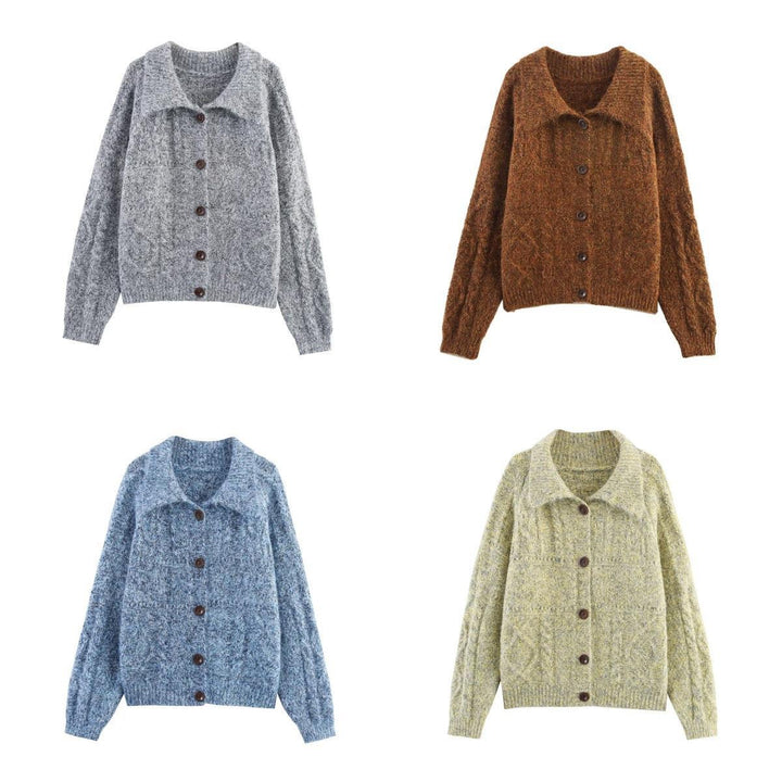 Ladies cardigan in soft fabric with large buttons Lune London