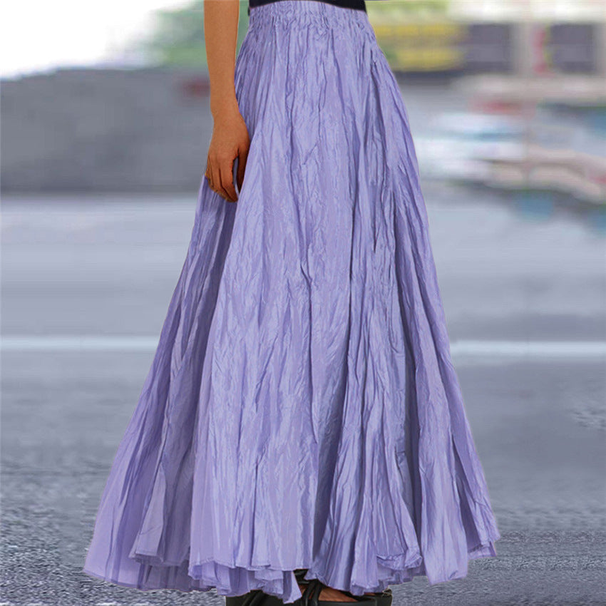 Long and flowing skirt for women with elastic waistband and modern texture Lune London