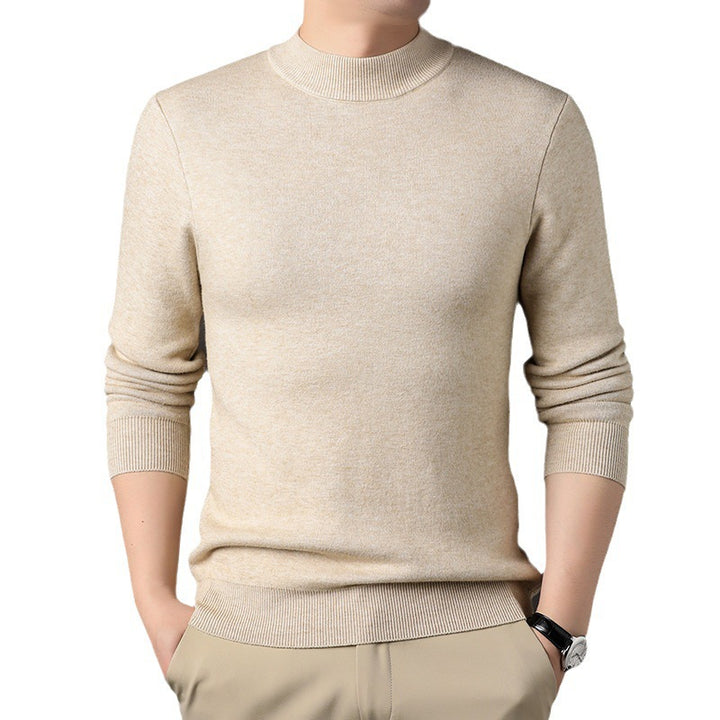 Men's Elegant Knitted Sweater with Modern High Collar Lune London