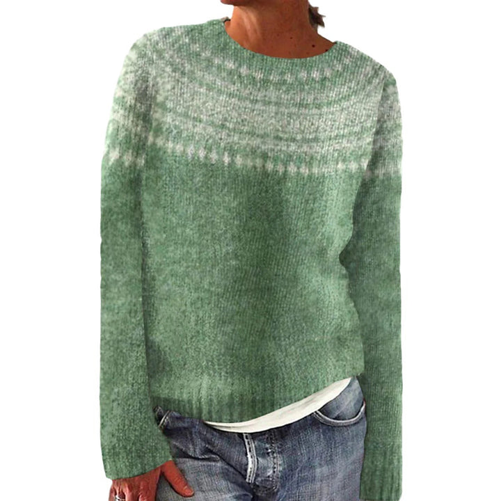 Pull en tricot doux pour femmes avec une broderie unique de flocon de neige Chic & Stil