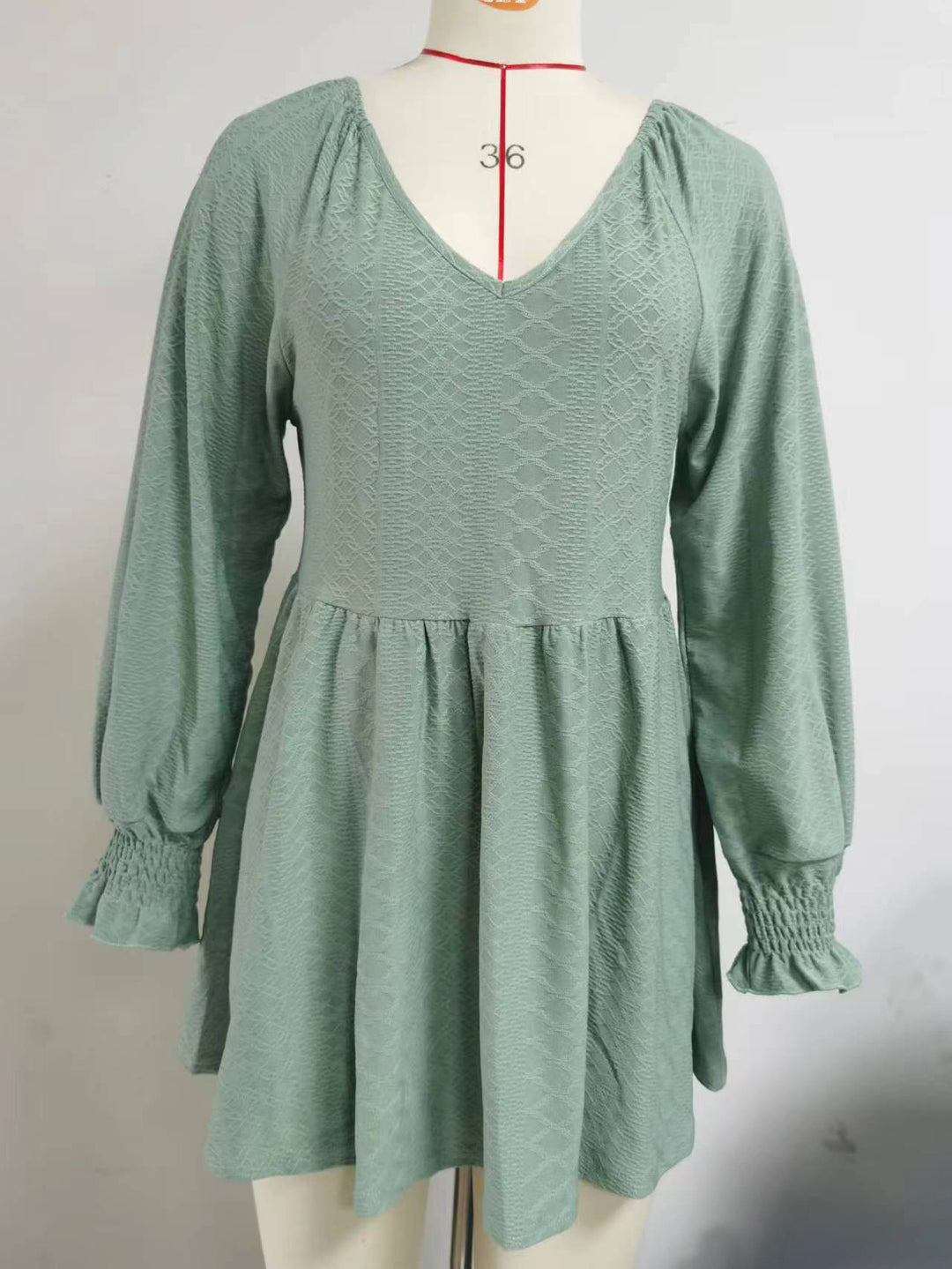 Casual V-neck shirt for women with ruffles and pockets Lune London