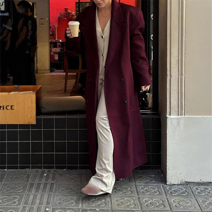 Elegant wool coat for women with double-breasted buttons Lune London