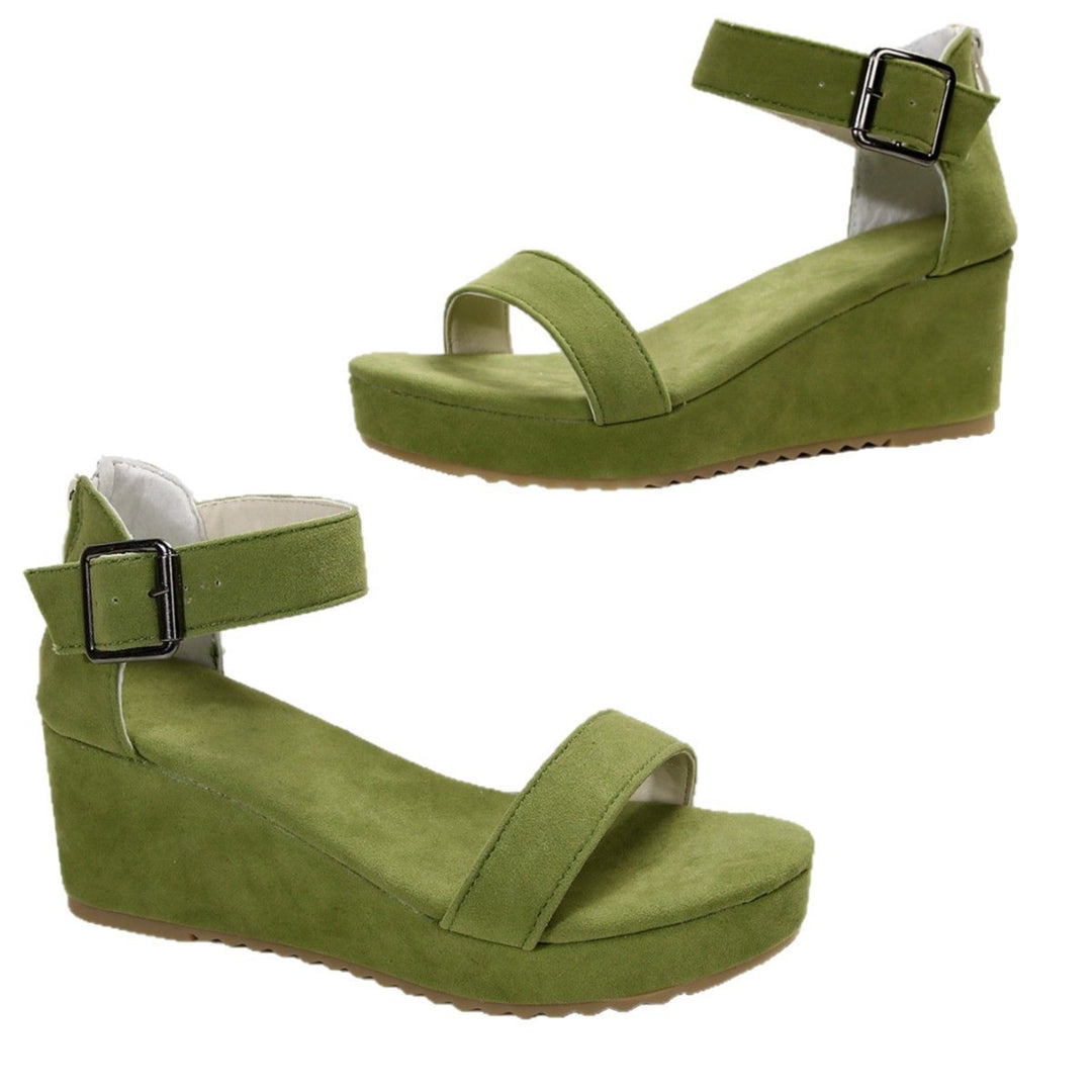 Wedge heel sandals for women with adjustable strap and non-slip sole Lune London