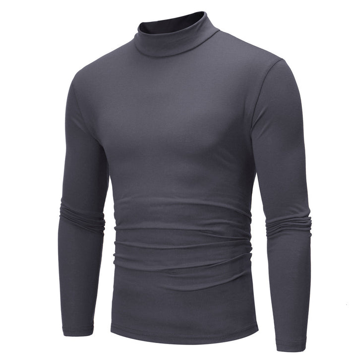 Elegant t-shirt for men with a soft jersey roll neck Lune London