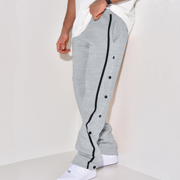Sporty men's jogger pants with practical snap buttons Lune London