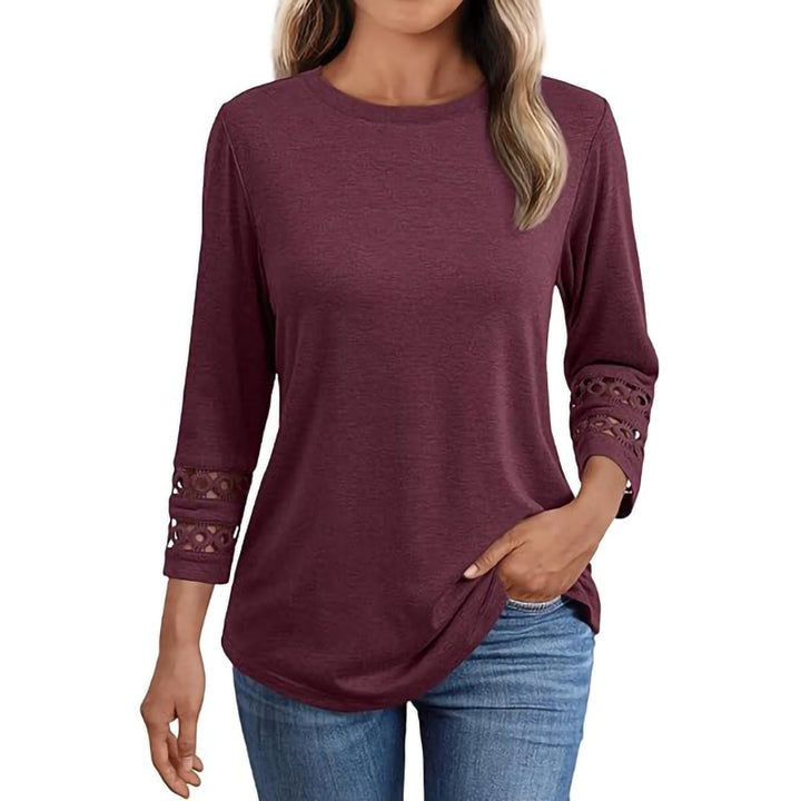 Ladies Long Sleeve Shirt with Lace Sleeves Lune London