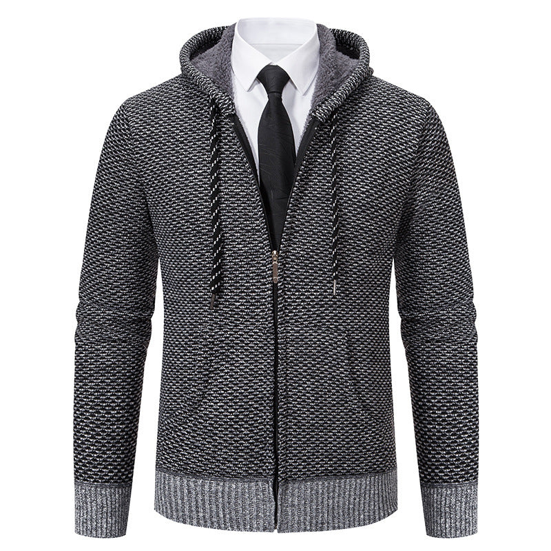 Stylish hooded jacket for men with soft inner lining and elegant accents Lune London