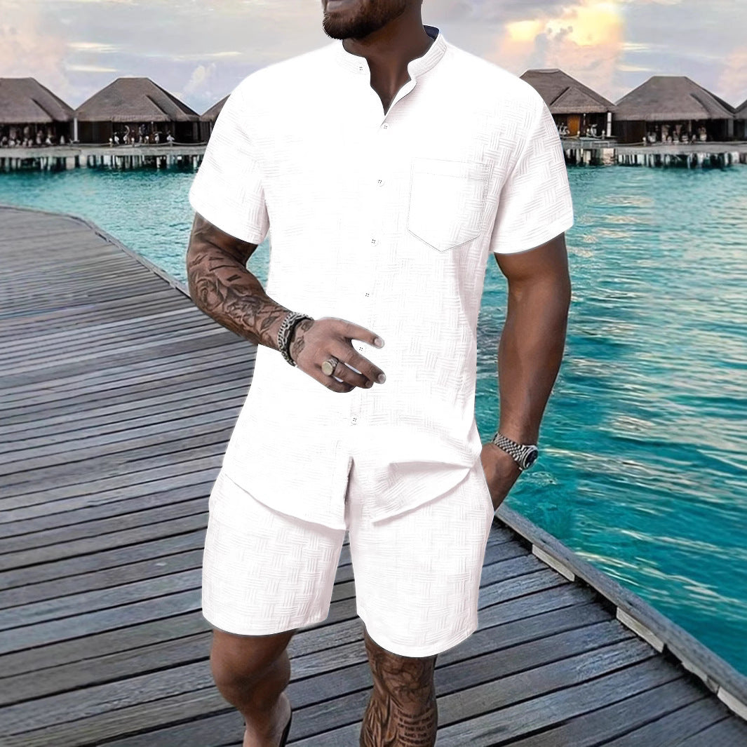 Men's Casual Short Sleeve Relaxed Fit Set Lune London