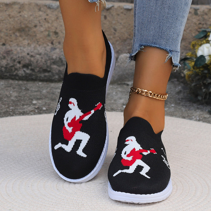 Breathable Slip-On Sneakers for Women with Elastic Upper Lune London