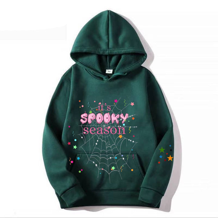 Women cozy hoodie with graphic Halloween design Chic & Stil