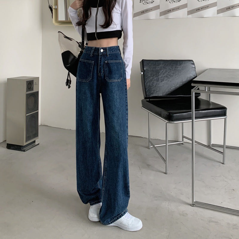 Jeans taille haute décontractés pour femmes Chic & Stil