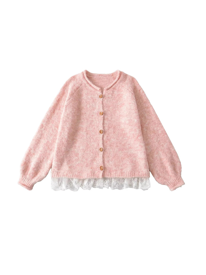 Ladies Elegant Knitted Vest with Lace and Chic Button Detail and Style