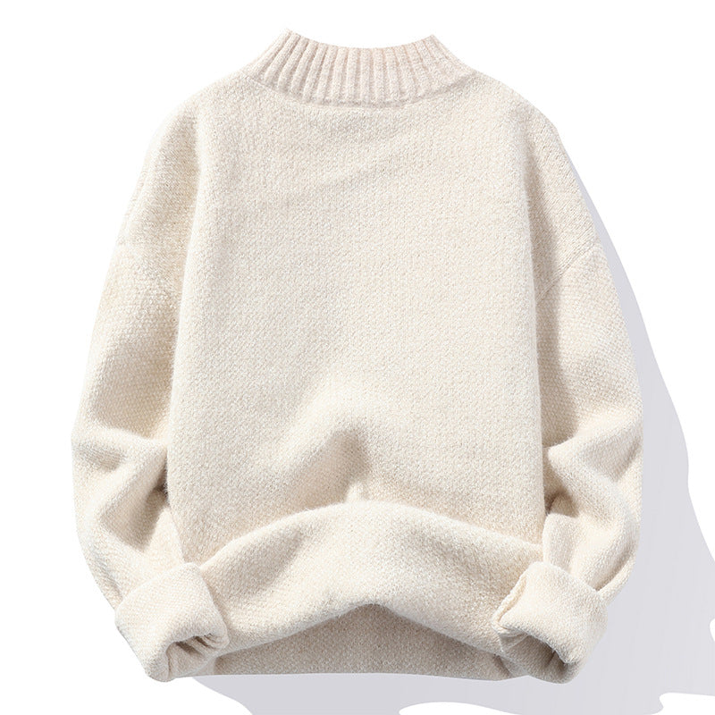 Women High-Quality Ribbed Knit Sweater with Turtleneck and Relaxed Fit Lune London