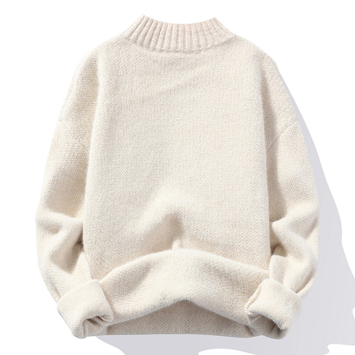 Women High-Quality Ribbed Knit Sweater with Turtleneck and Relaxed Fit Lune London